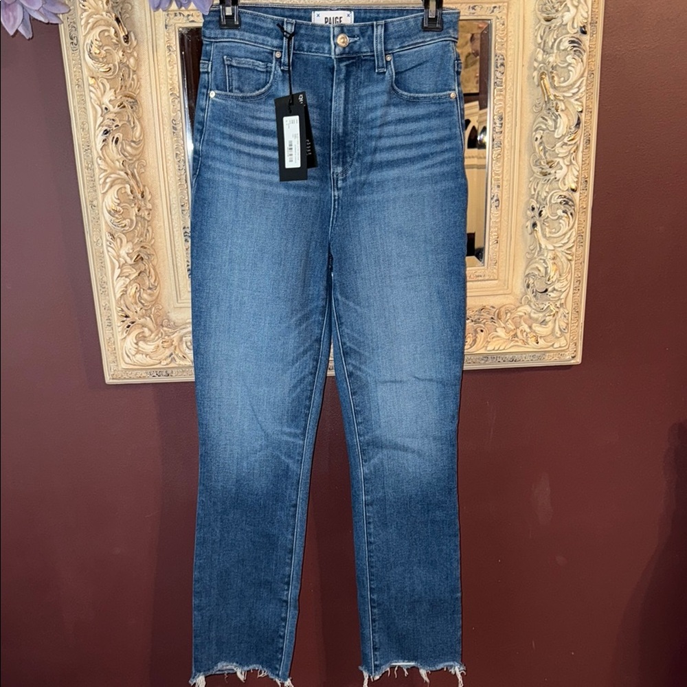 PAIGE High Rise Cindy Super High Rise Straight Ankle Sz 26